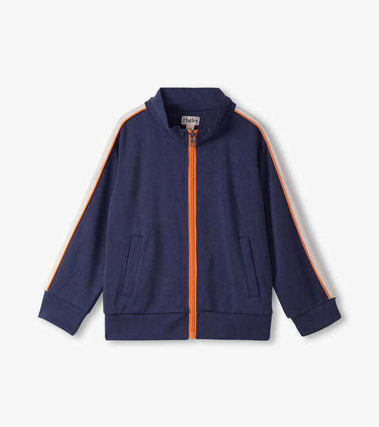 Boys Navy Mockneck Jacket
