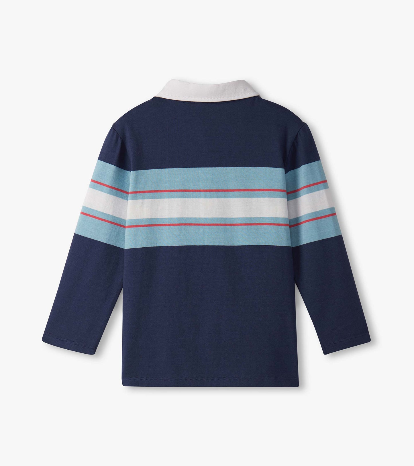 Boys Blue Stripes Rugby Polo
