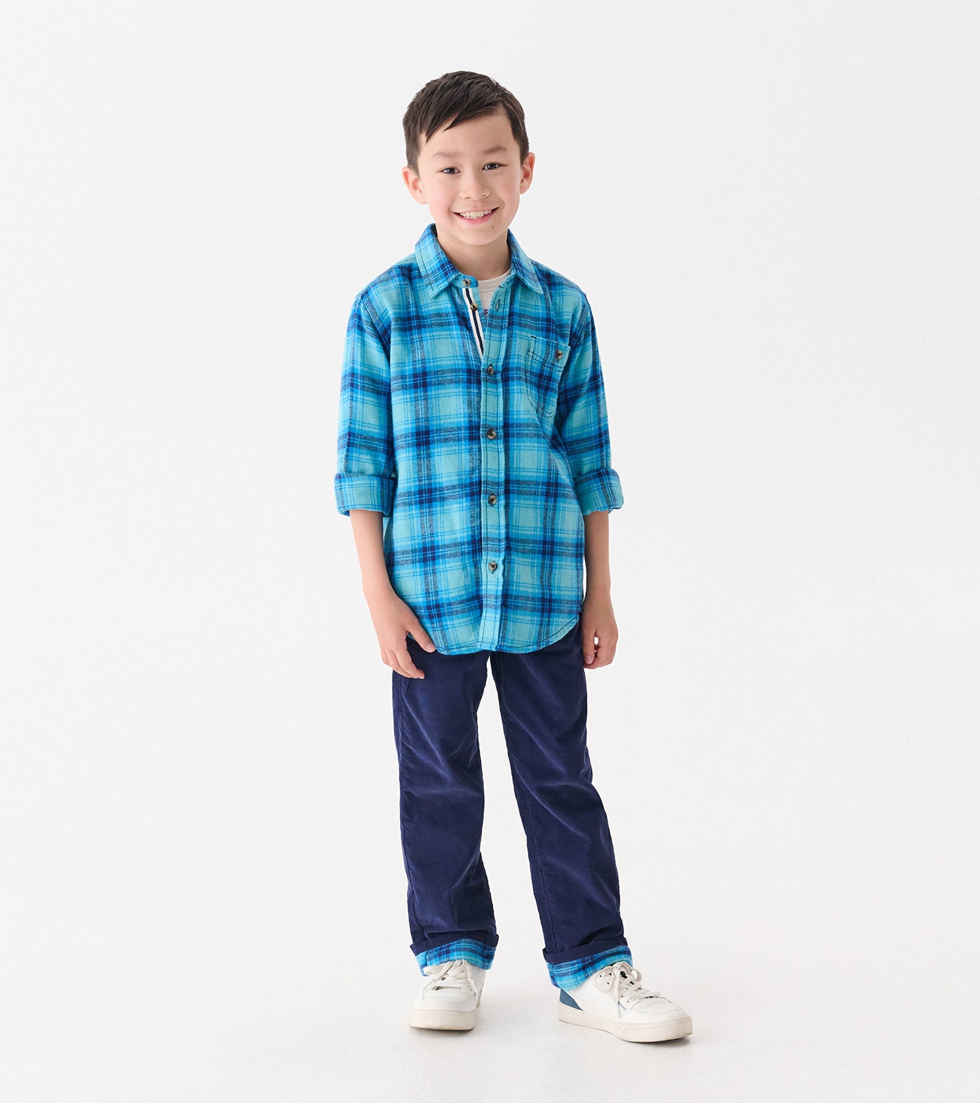 Boys Patriot Blue Pull-On Lined Corduroy Pants Hatley