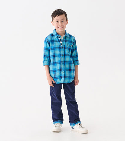 Boys Patriot Blue Pull-On Lined Corduroy Pants Hatley