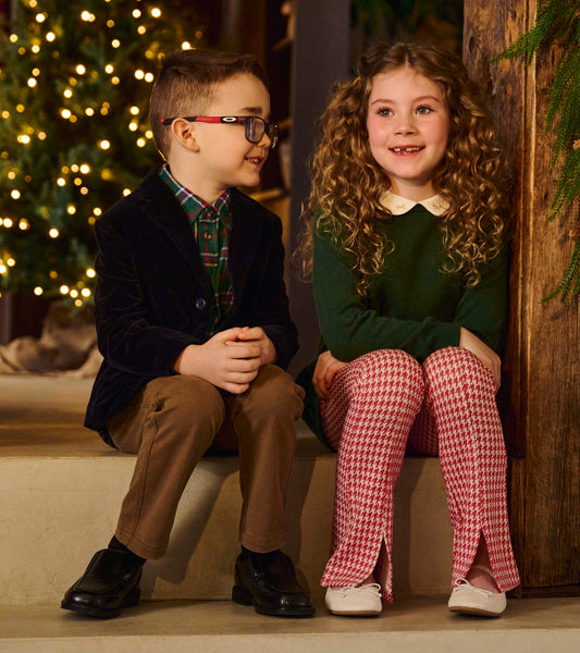 Boys Navy Velveteen Holiday Blazer