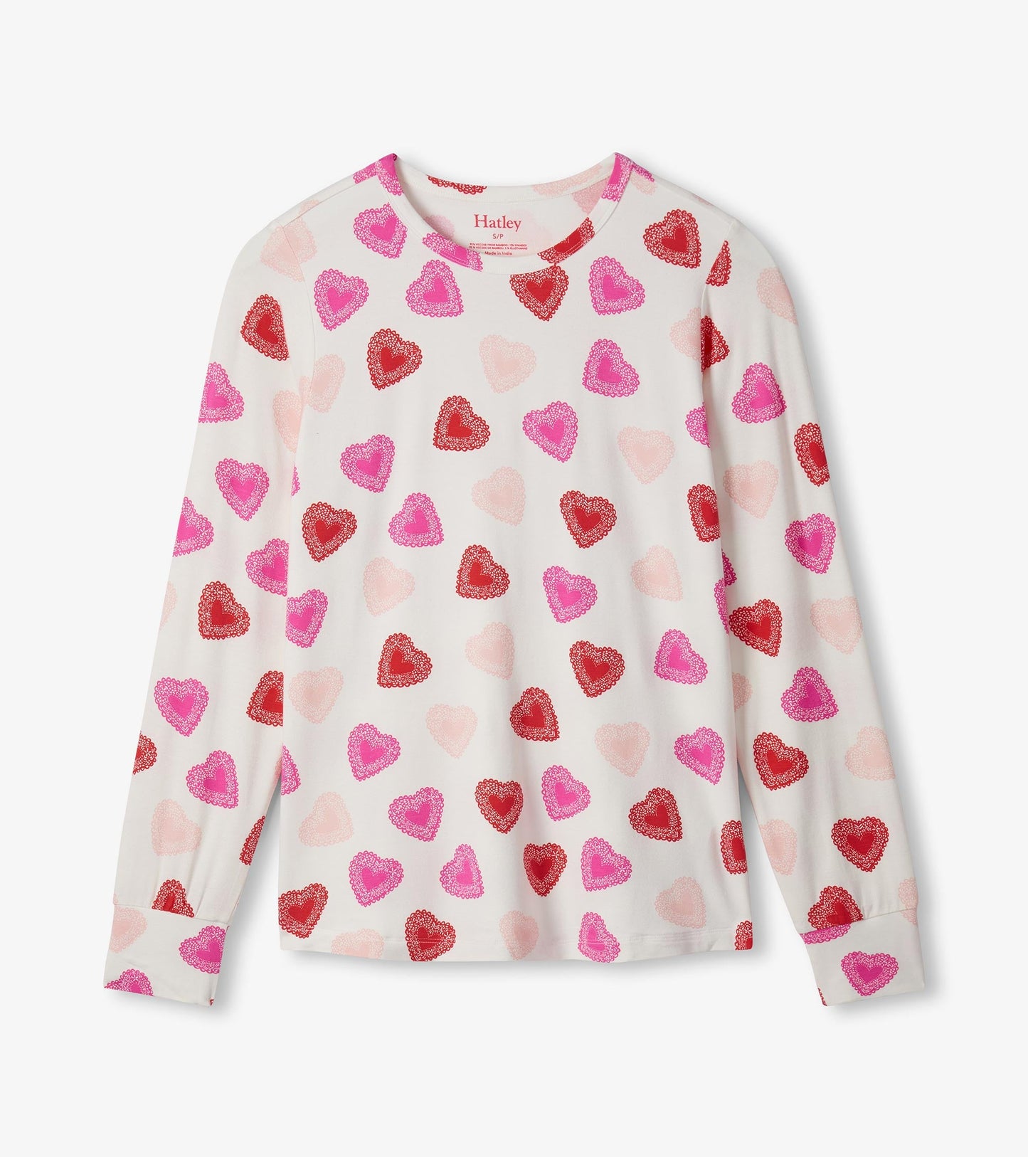 Women's Cut Out Hearts Bamboo Pyjama Set