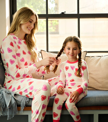 Women's Cut Out Hearts Bamboo Pyjama Set