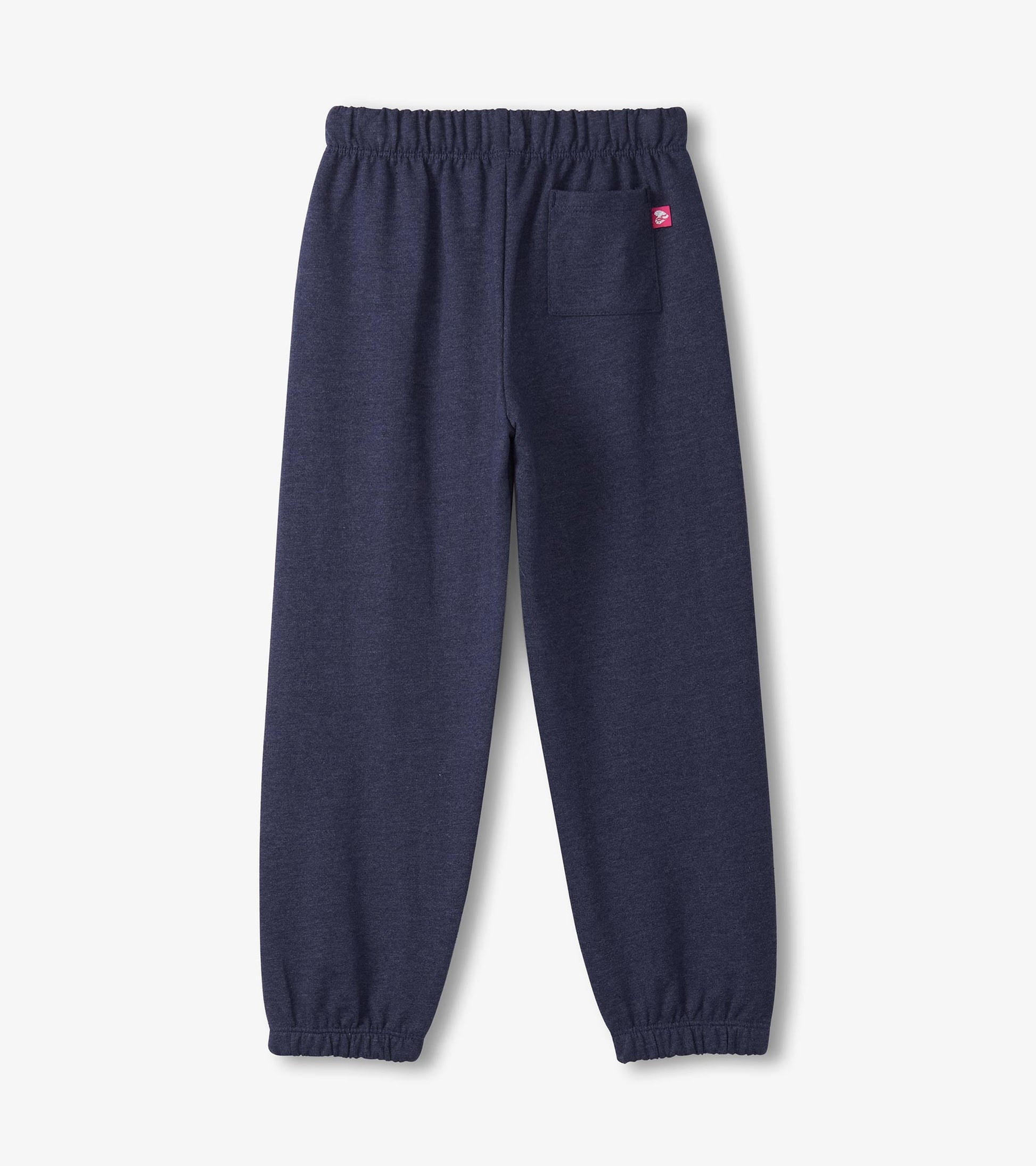 Patriot blue baggy track pants with an elastic waistband and a back pocket, designed for comfort and casual wear.
