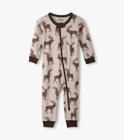 Baby Boys Pine Brush Stags Cotton Sleeper