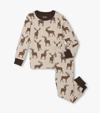 Boys Pine Brush Stags Cotton Pyjama Set