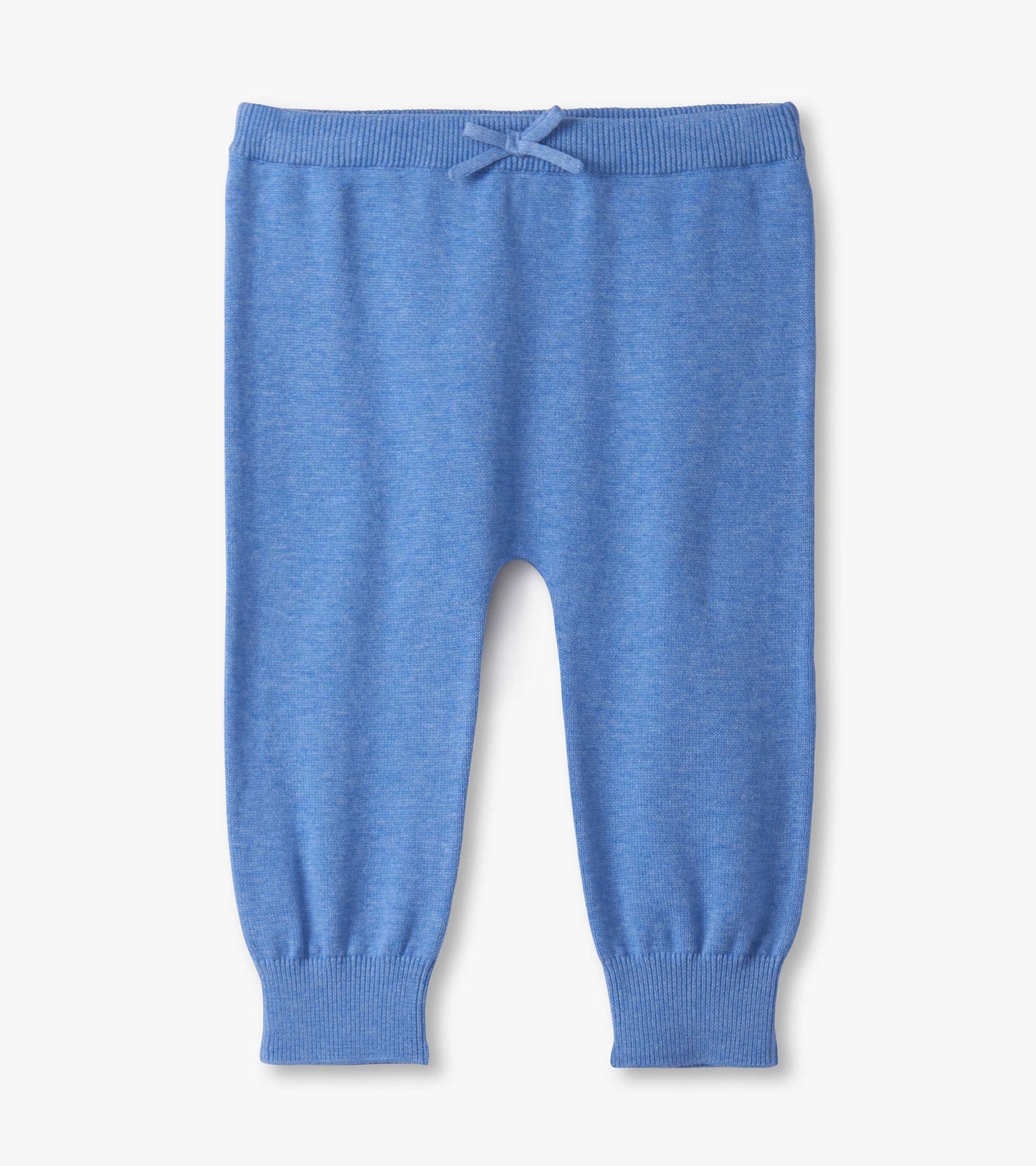 Light blue pull-on sweater set for baby boys, featuring a soft fabric and ribbed cuffs. Suitable for ages 3-24 months.