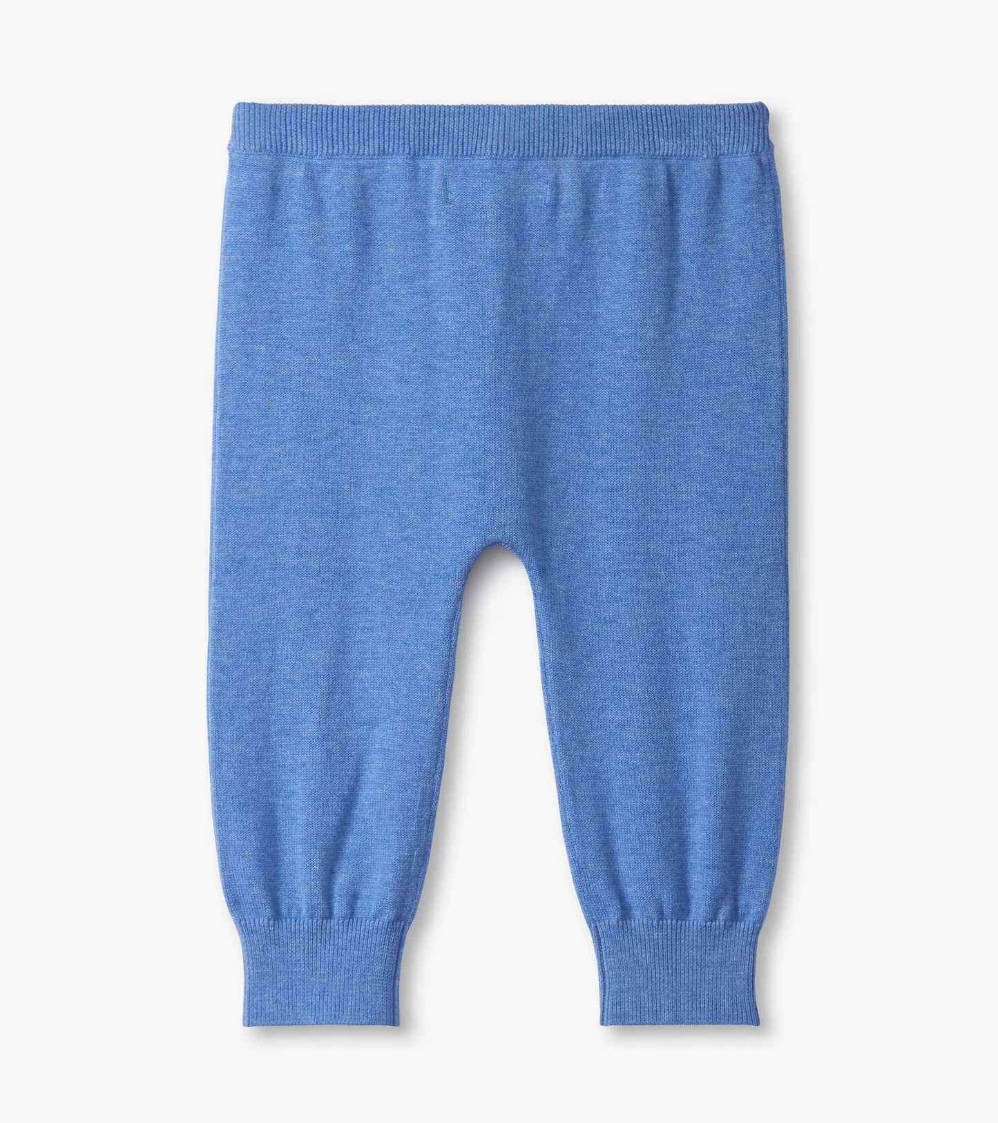 Light blue pull-on sweater set for baby boys, featuring a soft fabric and ribbed cuffs. Suitable for cooler weather.