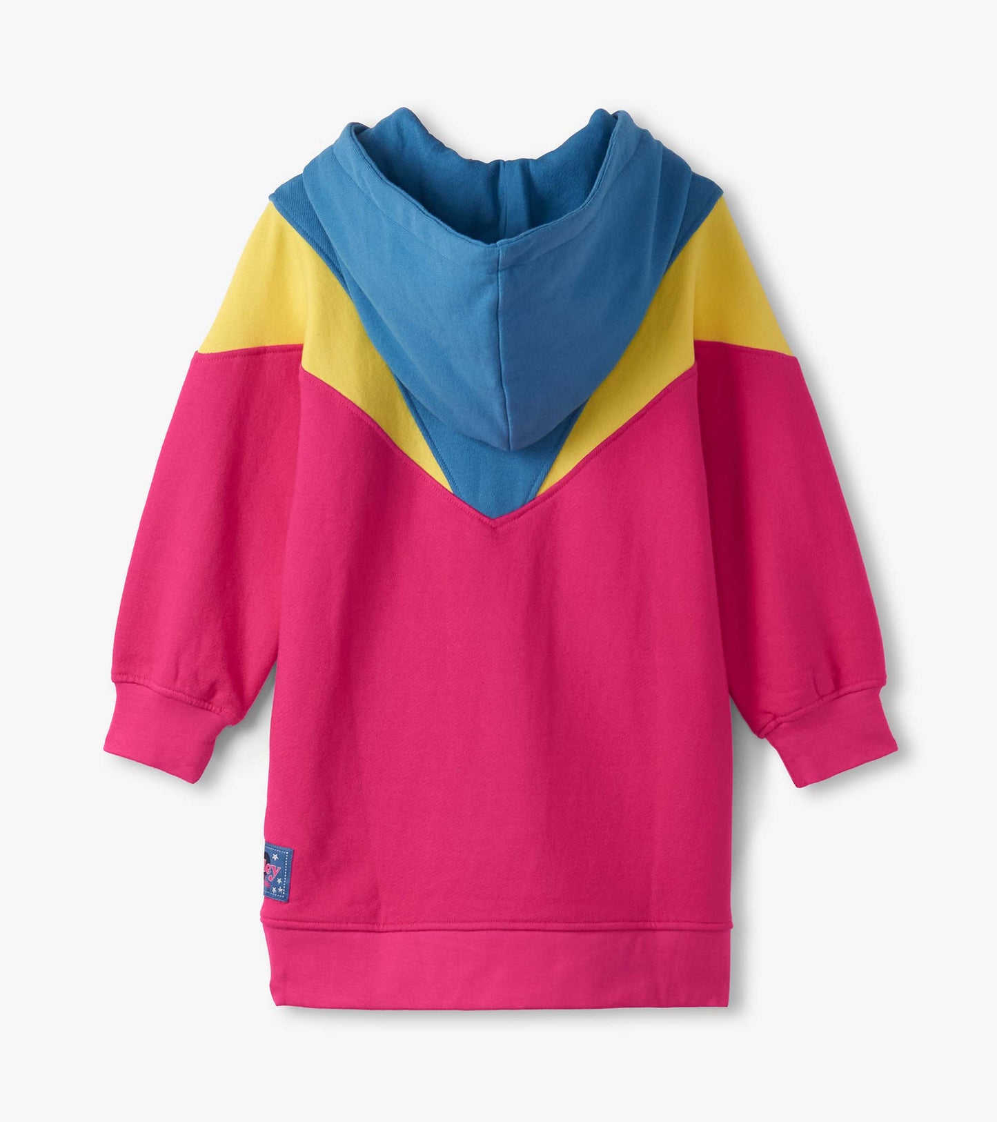 Girls Half-Zip Retro Colour Block Dress