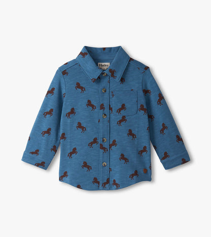 Baby & Toddler Boys Ranch Horses Button Down Shirt