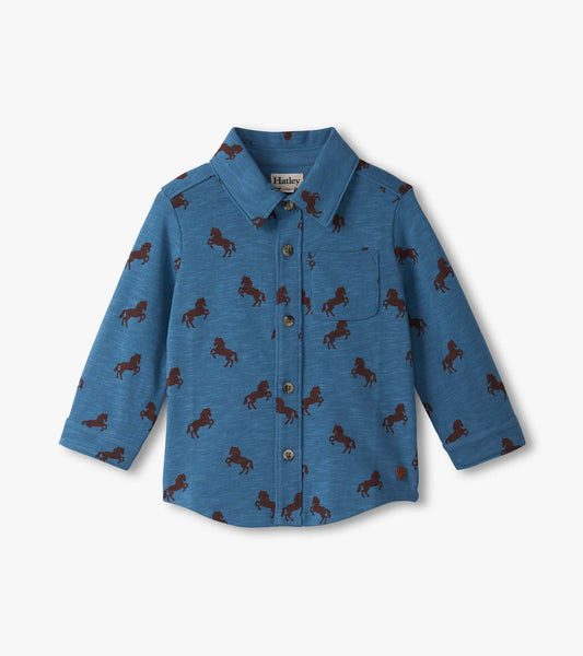 Baby & Toddler Boys Ranch Horses Button Down Shirt