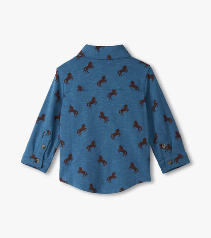 Baby & Toddler Boys Ranch Horses Button Down Shirt