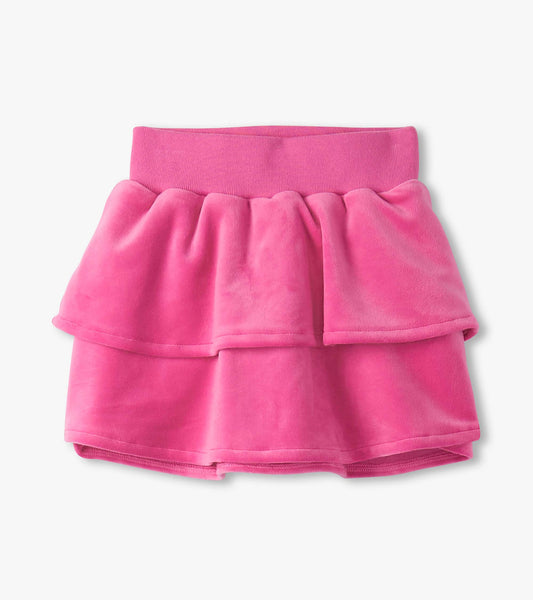 Girls Raspberry Rose Velour Skirt Hatley