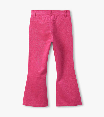 Girls Raspberry Rose Patch Pocket Flared Pants
