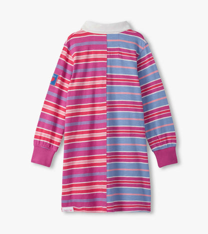 Girls Mixed Stripes Polo Dress Hatley