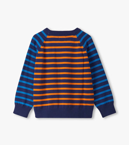 Boys Dino Mixed Stripes Raglan Sweater Hatley