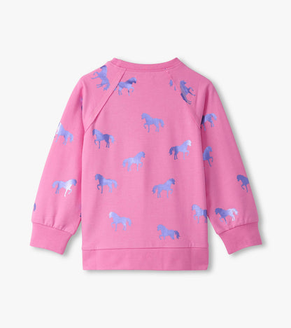 Girls Shimmer Horses Sweater