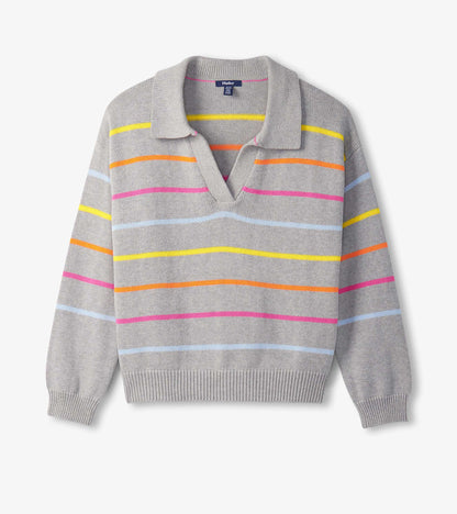 Johnny Collar Jumper - Sorbet Stripes