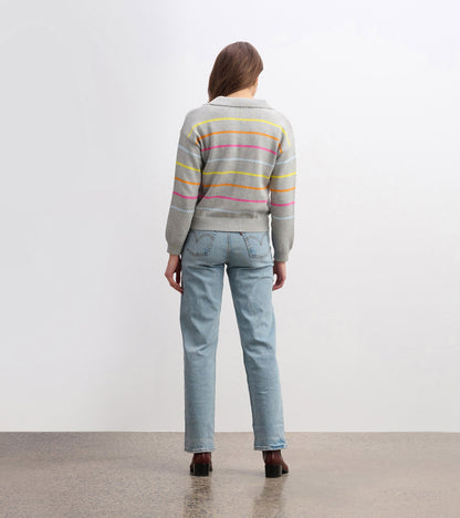 Johnny Collar Jumper - Sorbet Stripes