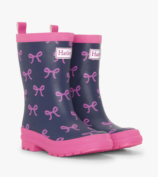 Girls Teeny Bows Matte Wellies