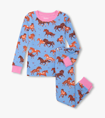 Girls Tinsel Horses Cotton Pyjama Set