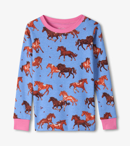 Girls Tinsel Horses Cotton Pyjama Set