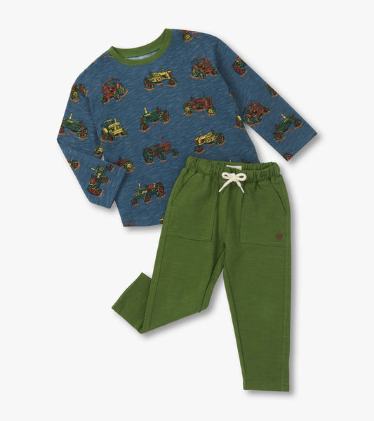 Baby & Toddler Boys Landscape Tractors Graphic Lounge Set Hatley