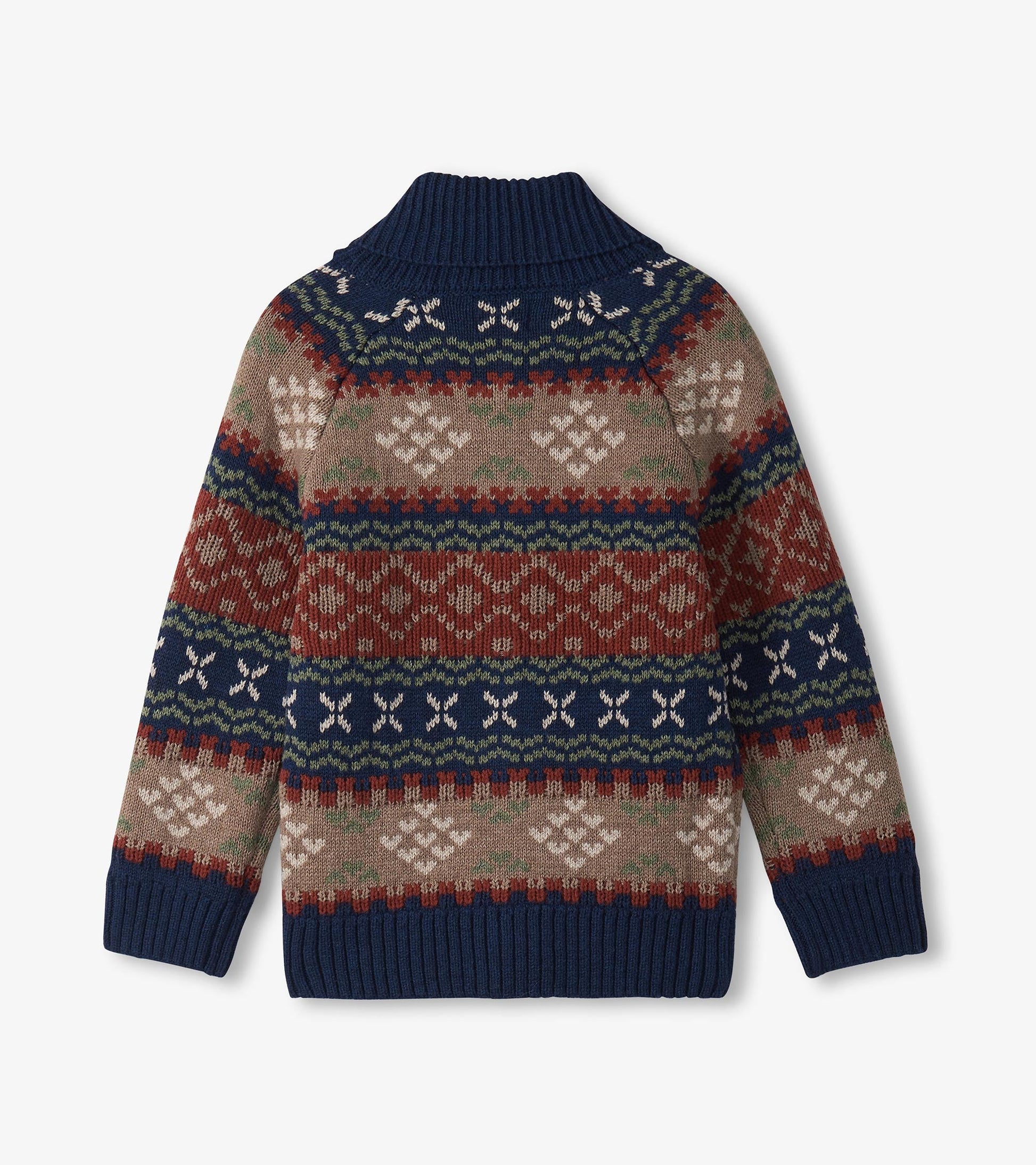 Boys Vintage Fair Isle Shawl Collar Cardigan Hatley