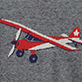 View Baby & Toddler Boys Vintage Plane Crew Neck Sweater Red airplane on dark gray heather knit