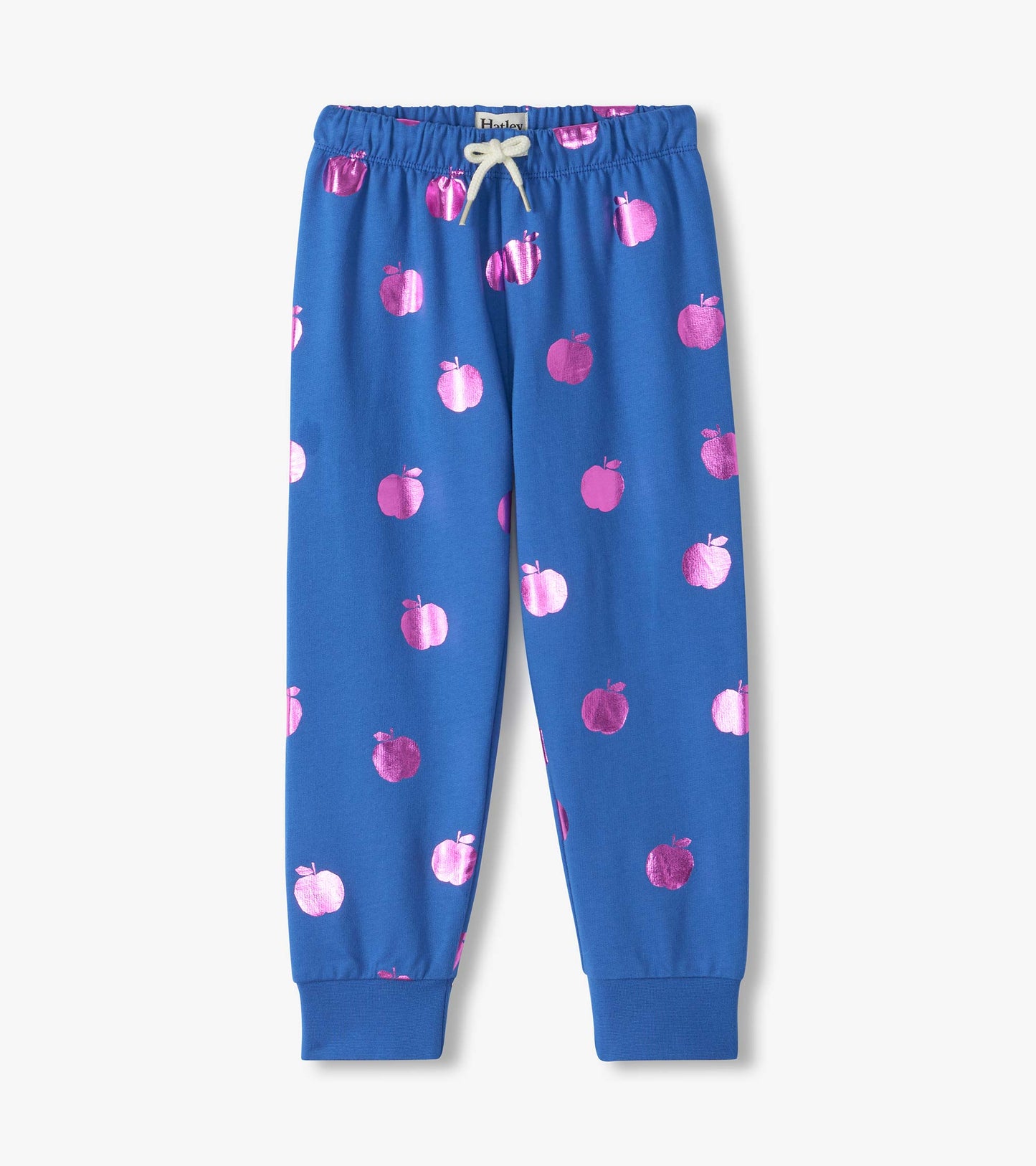 Girls Foil Apples Relaxed Fit Cuffed Track Pants