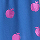 View Girls Foil Apples Relaxed Fit Cuffed Track Pants Blue swatch with scattered pink apple motifs