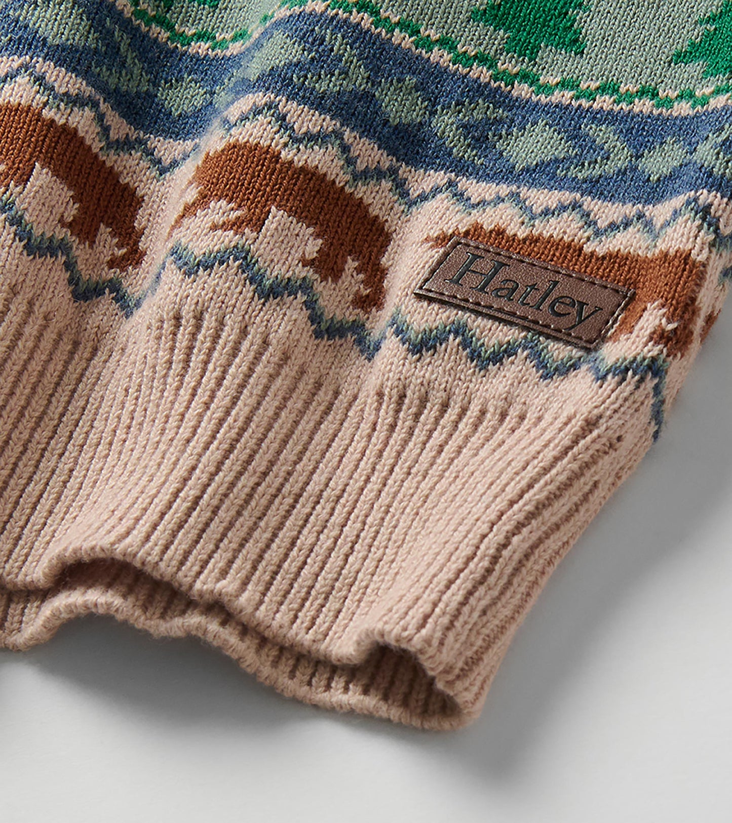 Boys Big Bear Fair Isle Mock Neck Sweater