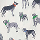 View Baby Boys Bandana Dogs Bamboo Sleeper White swatch with scattered gray dogs wearing green bandanas