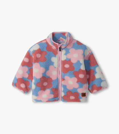 Baby & Toddler Girls Big Flowers Faux Sherpa Jacket