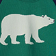 View Baby & Toddler Boys Polar Bear Pullover Sweatshirt white polar bear silhouette on green textured background