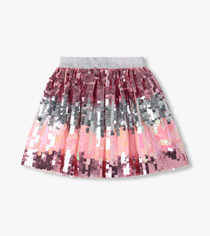 Girls Blossom Gradient Sequin Skirt