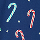 View Boys Blue Candy Canes Cotton Pyjama Set Blue swatch with scattered red and white candy canes