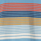 View Boys Blue Shadow Layering T-Shirt blue, white, orange, and yellow horizontal striped swatch