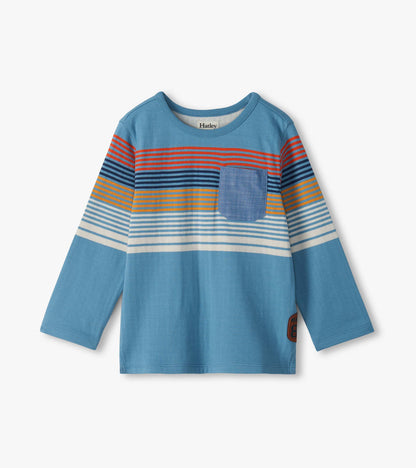 Boys Blue Shadow Layering T-Shirt