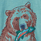 View Baby & Toddler Boys Grizzly Bear Crew Neck T-Shirt Brown bear illustration on teal fabric