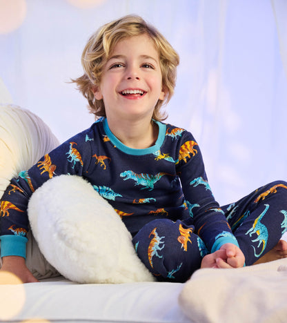Boys Colourful Dinos Cotton Pyjama Set