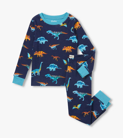Boys Colourful Dinos Cotton Pyjama Set