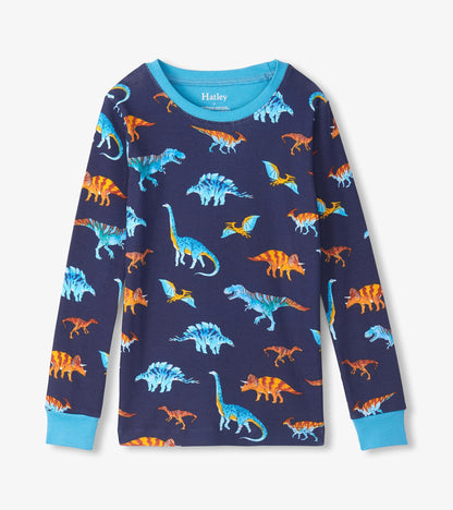 Boys Colourful Dinos Cotton Pyjama Set