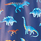 View Boys Colourful Dinos Raincoat Blue swatch with colorful dinosaur pattern
