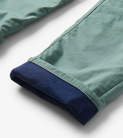 Boys Chinois Green Jersey Lined Pull On Pants