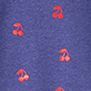 View Baby & Toddler Girls Foil Cherries Ruffle Dress Purple swatch with small red cherry motifs
