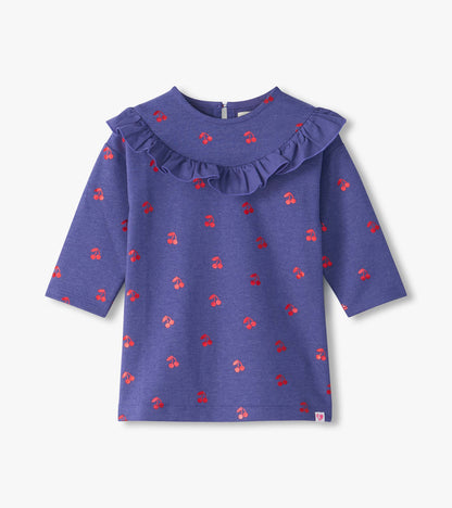 Baby & Toddler Girls Foil Cherries Ruffle Dress