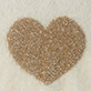 View Girls Gold Heart Fuzzy Shrunken Cardigan gold glitter heart on cream fuzzy background