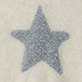 View Girls Silver Star Everywhere Sweater Vest Silver glitter star on cream knit background