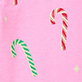 View Baby Girls Pink Candy Canes Sleeper Pink swatch with red-and-white and green-and-white candy canes and small yellow stars